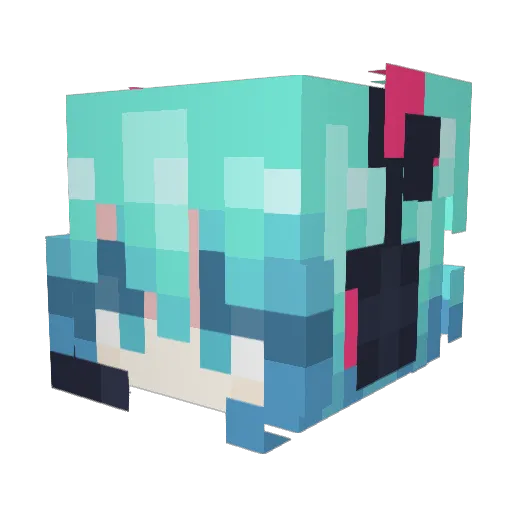 Rain_105 Minecraft avatar head, 3D render