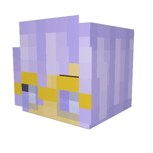 RainaRain Minecraft avatar head, 3D render