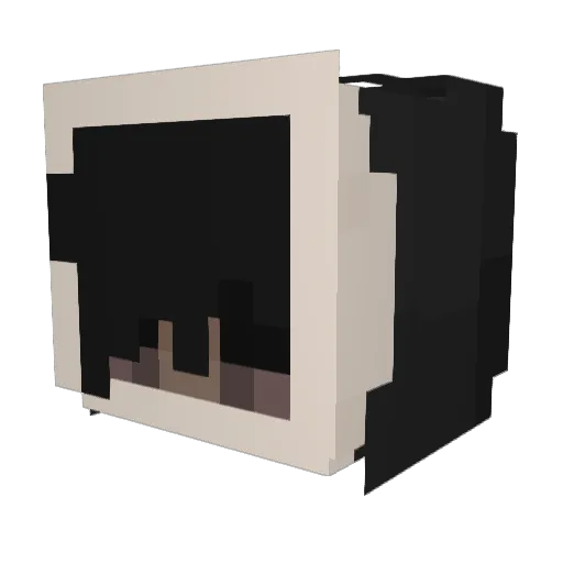 Rainaxz Minecraft avatar head, 3D render