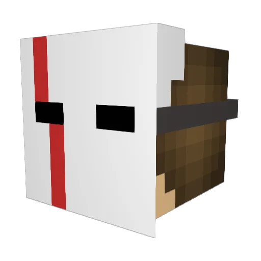 Rainbover Minecraft avatar head, 3D render