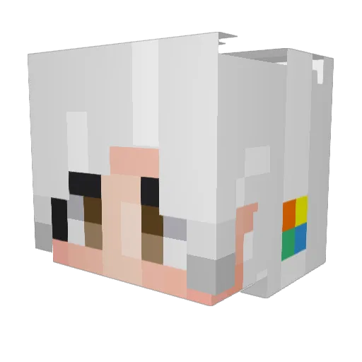 Rainbow0314 Minecraft avatar head, 3D render