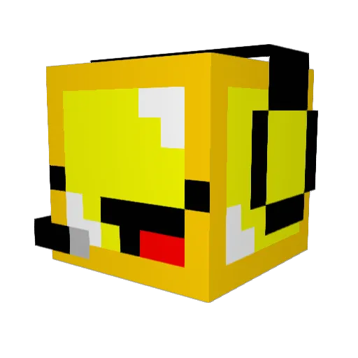 Rainbow1968 Minecraft avatar head, 3D render