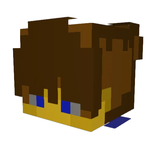 RainbowBoyBlue Minecraft avatar head, 3D render