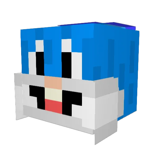 RainbowCow43 Minecraft avatar head, 3D render