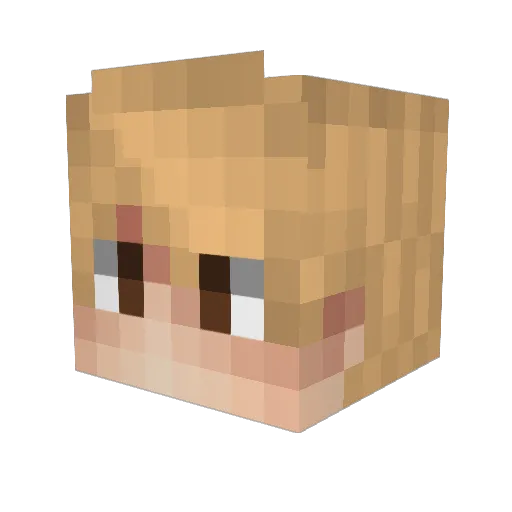 RainbowCreeper13 Minecraft avatar head, 3D render