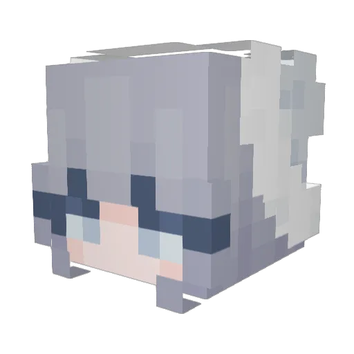 RainbowCrystal Minecraft avatar head, 3D render