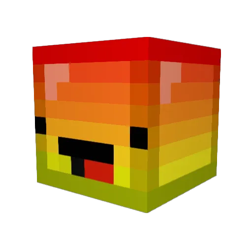 RainbowDERP19 Minecraft avatar head, 3D render