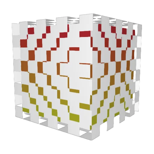 RainbowDash_01 Minecraft avatar head, 3D render