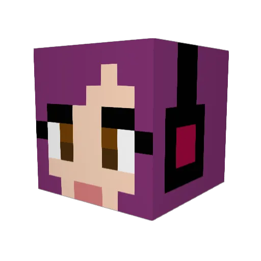 RainbowDashery Minecraft avatar head, 3D render
