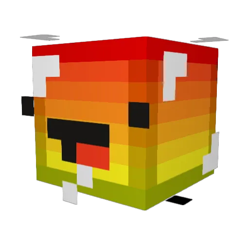 RainbowDerpFace Minecraft avatar head, 3D render