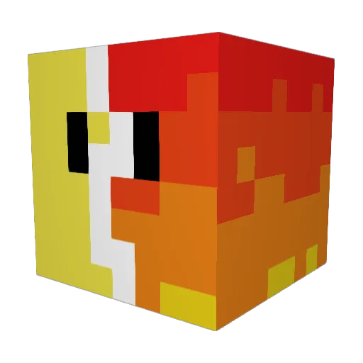RainbowGold155 Minecraft avatar head, 3D render
