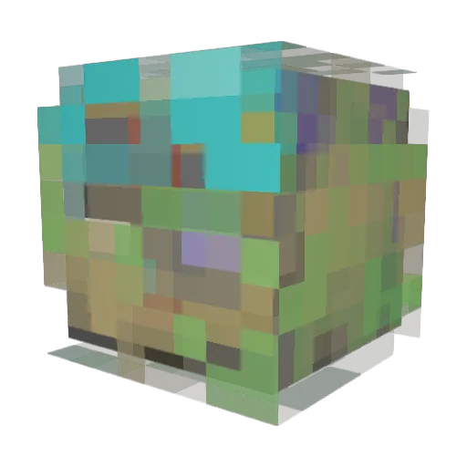 RainbowGuineaPig Minecraft avatar head, 3D render