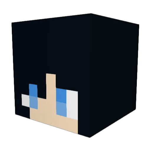 RainbowHeart285 Minecraft avatar head, 3D render