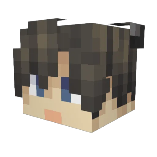 RainbowHui Minecraft avatar head, 3D render