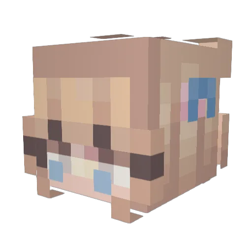 RainbowKayla9 Minecraft avatar head, 3D render