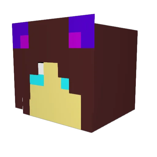 RainbowKitty072 Minecraft avatar head, 3D render