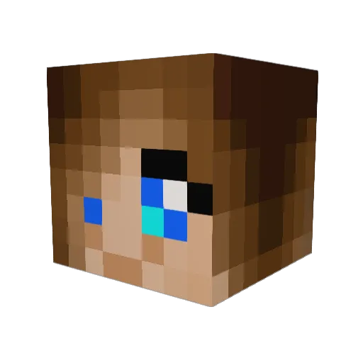 RainbowMuffin16 Minecraft avatar head, 3D render