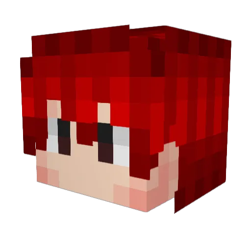 RainbowNinja10 Minecraft avatar head, 3D render