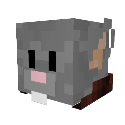 RainbowOT Minecraft avatar head, 3D render