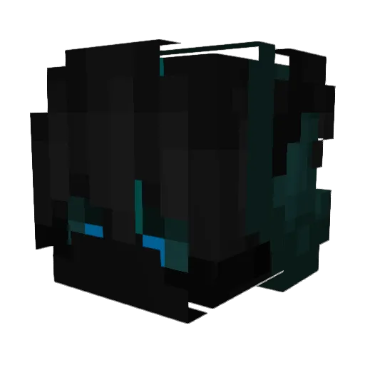 RainbowOff Minecraft avatar head, 3D render