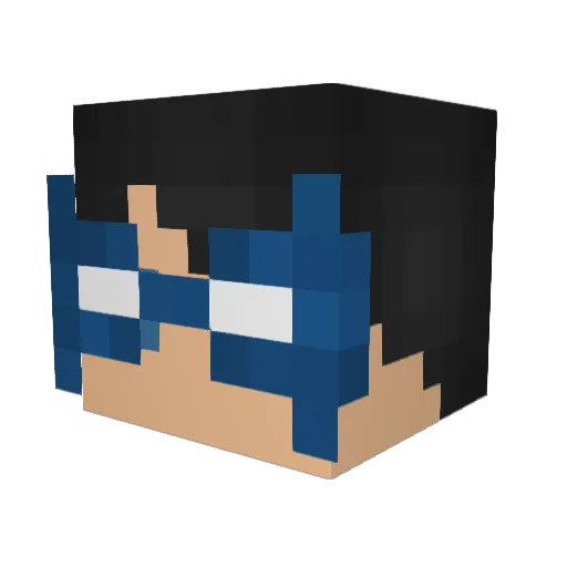 RainbowPandax Minecraft avatar head, 3D render