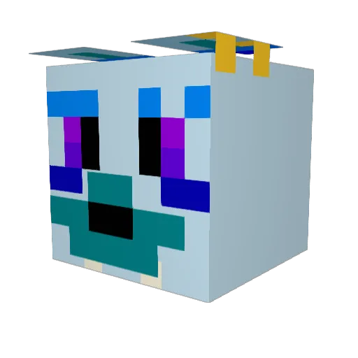 RainbowPoison31 Minecraft avatar head, 3D render