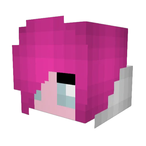RainbowPrince Minecraft avatar head, 3D render