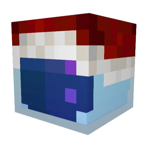 RainbowPurp Minecraft avatar head, 3D render