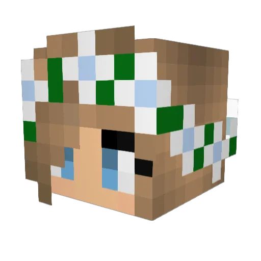 RainbowQuartz95 Minecraft avatar head, 3D render