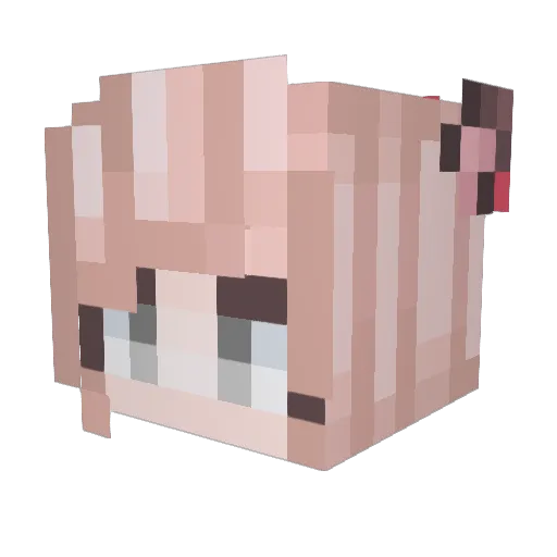 RainbowRachel27 Minecraft avatar head, 3D render