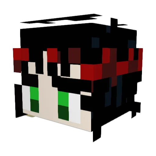 RainbowRider Minecraft avatar head, 3D render