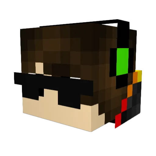 RainbowRowan10 Minecraft avatar head, 3D render