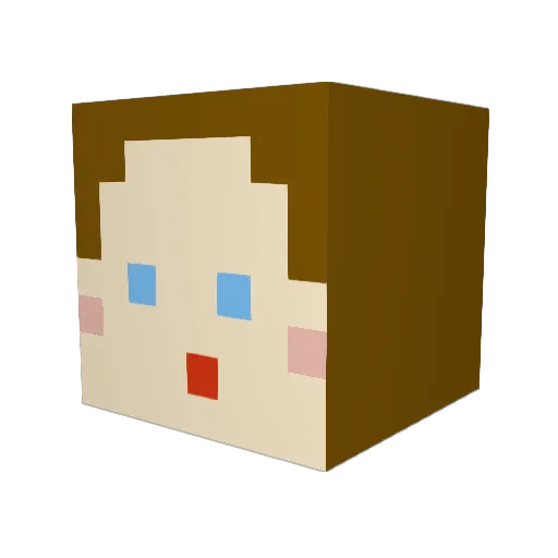 RainbowShoelaces Minecraft avatar head, 3D render