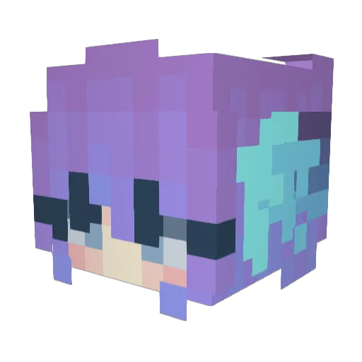 RainbowStar02 Minecraft avatar head, 3D render