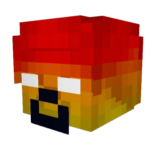 RainbowSteve1 Minecraft avatar head, 3D render