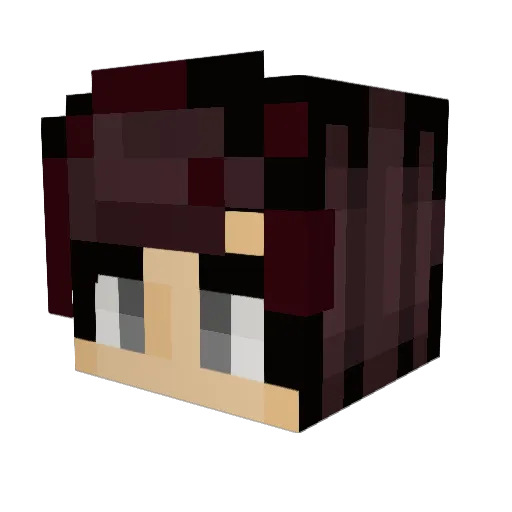RainbowVoid Minecraft avatar head, 3D render
