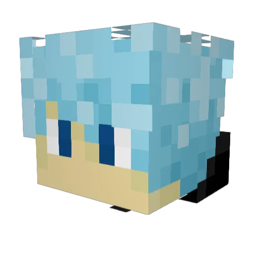 Rainbow_ApplePie Minecraft avatar head, 3D render