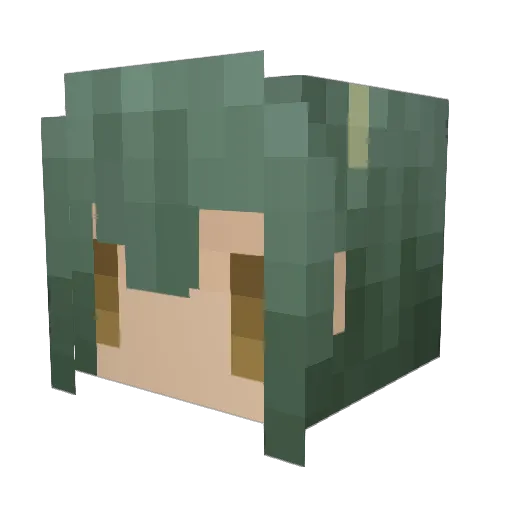 Rainbow_Ax Minecraft avatar head, 3D render