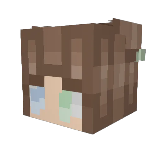 Rainbow_Bark Minecraft avatar head, 3D render