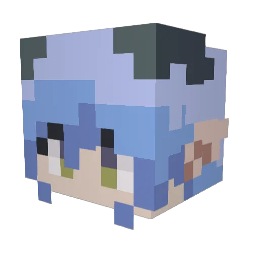 Rainbow_DSA Minecraft avatar head, 3D render