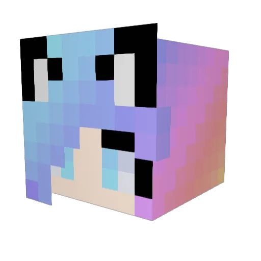 Rainbow_Dash_MT Minecraft avatar head, 3D render