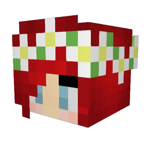 Rainbow_Gurl1 Minecraft avatar head, 3D render