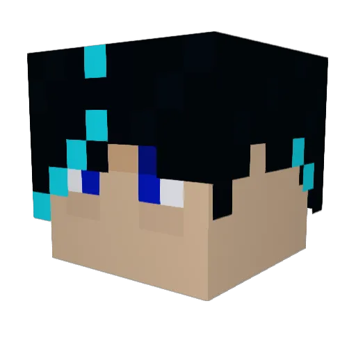 Rainbow_Rare Minecraft avatar head, 3D render