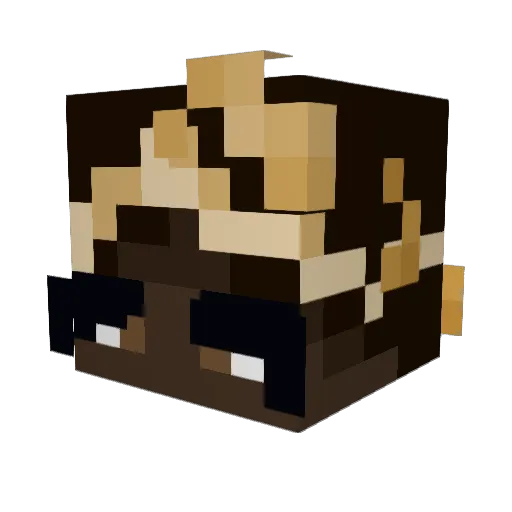 Rainbow_Roll Minecraft avatar head, 3D render