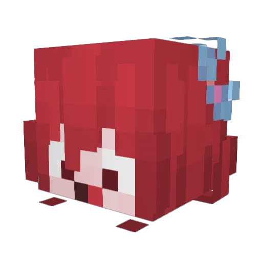 Rainbow_Spike Minecraft avatar head, 3D render