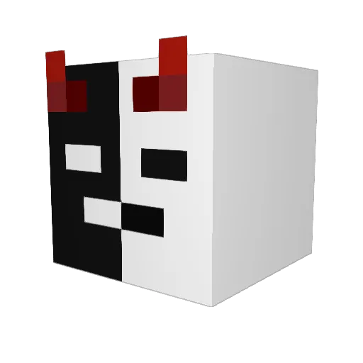 Rainbow_lul Minecraft avatar head, 3D render
