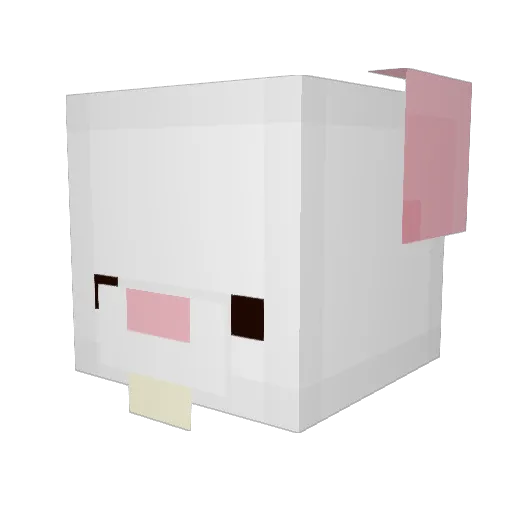Rainbowark46 Minecraft avatar head, 3D render