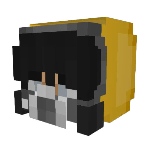 Rainbowdashhhh Minecraft avatar head, 3D render