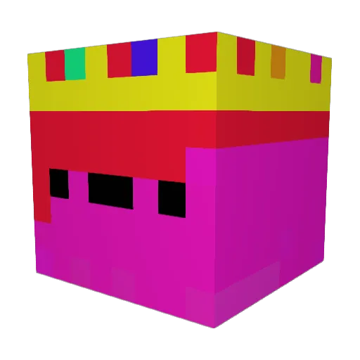 Rainbowno0b Minecraft avatar head, 3D render