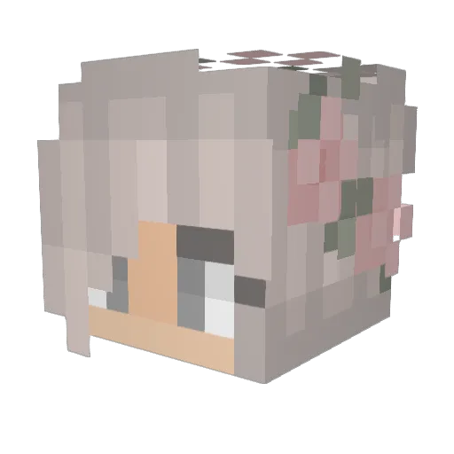 Rainbowrabbit33 Minecraft avatar head, 3D render